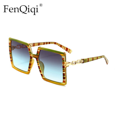 Trendy Gradient Sun Glasses 2023 Men Big Frame Glasses Vintage Eyewear UV400 Oversize Square Sunglasses Women