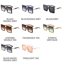 Load image into Gallery viewer, Trendy Gradient Sun Glasses 2023 Men Big Frame Glasses Vintage Eyewear UV400 Oversize Square Sunglasses Women
