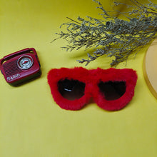 Load image into Gallery viewer, Trendy Half Round Sunglasses Women Men Soft Fur Velvet Sun Glasses Ladies UV400 Shades Handmade Eyewear For Party Gafas De Sol