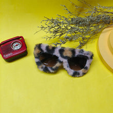 Load image into Gallery viewer, Trendy Half Round Sunglasses Women Men Soft Fur Velvet Sun Glasses Ladies UV400 Shades Handmade Eyewear For Party Gafas De Sol