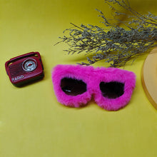 Load image into Gallery viewer, Trendy Half Round Sunglasses Women Men Soft Fur Velvet Sun Glasses Ladies UV400 Shades Handmade Eyewear For Party Gafas De Sol