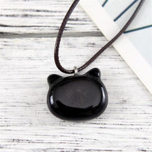Load image into Gallery viewer, Trendy Love White Black Cat Pendant Necklace For Women Summer Style Wax Rope Chain Fashion Kitty Charm Necklaces Couple Jewelry
