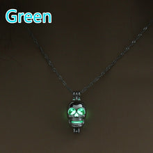 Load image into Gallery viewer, Trendy Luminous Long Necklace Women 2018 Silver Long Necklace Men Chains Skull Mens Necklaces Pendants Animals Glow In The Dark