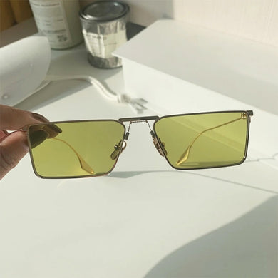 Trendy Narrow Frame Women Sunglasses Classic Retro Sunglasses 2022 Square  Metal Sun Glasses For Men's Rectangle Eyewear