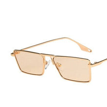 Load image into Gallery viewer, Trendy Narrow Frame Women Sunglasses Classic Retro Sunglasses 2022 Square  Metal Sun Glasses For Men&#39;s Rectangle Eyewear