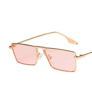 Trendy Narrow Frame Women Sunglasses Classic Retro Sunglasses 2022 Square  Metal Sun Glasses For Men's Rectangle Eyewear