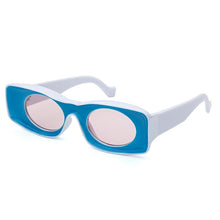 Carica l&#39;immagine nel visualizzatore di Gallery, Trendy Square Sunglasses Women Men Summer  Brand Designer Red Blue Yellow Clear Frame Sun Glasses UV400