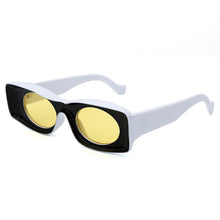 Carica l&#39;immagine nel visualizzatore di Gallery, Trendy Square Sunglasses Women Men Summer  Brand Designer Red Blue Yellow Clear Frame Sun Glasses UV400