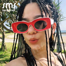 Load image into Gallery viewer, Trendy Square Sunglasses Women Men Summer  Brand Designer Red Blue Yellow Clear Frame Sun Glasses UV400