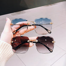 Load image into Gallery viewer, Trendy Oversize Rimless Square Sunglasses Women Men  Brand Designer Summer Glasses Pink Gradient Sun Glasses Shades UV400