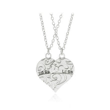 Load image into Gallery viewer, Trendy Puzzle Heart Necklace For Women Big Sis Little Sis 3 Sisters Pendants &amp; Necklaces BFF Friends Creative Charms Jewelry