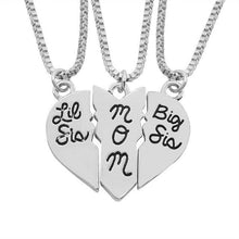 Load image into Gallery viewer, Trendy Puzzle Heart Necklace For Women Big Sis Little Sis 3 Sisters Pendants &amp; Necklaces BFF Friends Creative Charms Jewelry