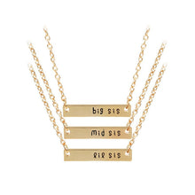 Load image into Gallery viewer, Trendy Puzzle Heart Necklace For Women Big Sis Little Sis 3 Sisters Pendants &amp; Necklaces BFF Friends Creative Charms Jewelry
