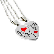 Load image into Gallery viewer, Trendy Puzzle Heart Necklace For Women Big Sis Little Sis 3 Sisters Pendants &amp; Necklaces BFF Friends Creative Charms Jewelry