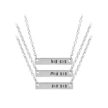 Load image into Gallery viewer, Trendy Puzzle Heart Necklace For Women Big Sis Little Sis 3 Sisters Pendants &amp; Necklaces BFF Friends Creative Charms Jewelry