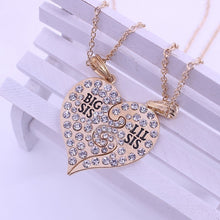 Load image into Gallery viewer, Trendy Puzzle Heart Necklace For Women Big Sis Little Sis 3 Sisters Pendants &amp; Necklaces BFF Friends Creative Charms Jewelry