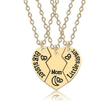Load image into Gallery viewer, Trendy Puzzle Heart Necklace For Women Big Sis Little Sis 3 Sisters Pendants &amp; Necklaces BFF Friends Creative Charms Jewelry
