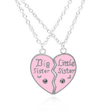 Load image into Gallery viewer, Trendy Puzzle Heart Necklace For Women Big Sis Little Sis 3 Sisters Pendants &amp; Necklaces BFF Friends Creative Charms Jewelry