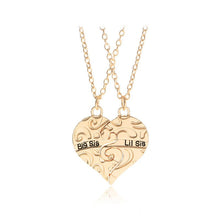 Load image into Gallery viewer, Trendy Puzzle Heart Necklace For Women Big Sis Little Sis 3 Sisters Pendants &amp; Necklaces BFF Friends Creative Charms Jewelry