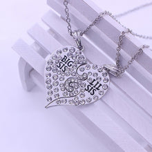 Load image into Gallery viewer, Trendy Puzzle Heart Necklace For Women Big Sis Little Sis 3 Sisters Pendants &amp; Necklaces BFF Friends Creative Charms Jewelry