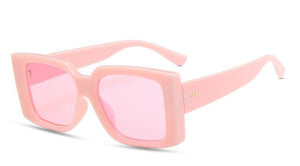 Trendy Rectangle Sunglasses Women White Summer Beach Eyewear Ladies Big Frame Funky Sun Glasses  Brand Designer 2023 Shade