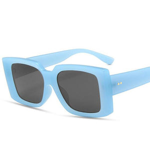 Trendy Rectangle Sunglasses Women White Summer Beach Eyewear Ladies Big Frame Funky Sun Glasses  Brand Designer 2023 Shade