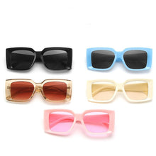 Load image into Gallery viewer, Trendy Rectangle Sunglasses Women White Summer Beach Eyewear Ladies Big Frame Funky Sun Glasses  Brand Designer 2023 Shade