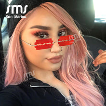 Load image into Gallery viewer, Trendy Rimless Sunglasses Women Vintage Unique Hollow Steampunk Sunglasses Men Frameless Punk Glasses Shades UV400 Glasses