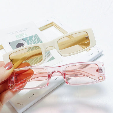 Trendy piccolo rettangolo occhiali da sole donne 2022 Y2k Steampunk anni '90 occhiali da sole UV400 gotico vacanza spiaggia Cat Eye Hippie Eyewear