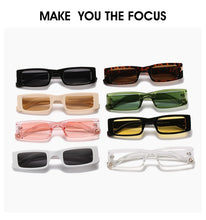 Carica l&#39;immagine nel visualizzatore di Gallery, Trendy piccolo rettangolo occhiali da sole donne 2022 Y2k Steampunk anni &#39;90 occhiali da sole UV400 gotico vacanza spiaggia Cat Eye Hippie Eyewear