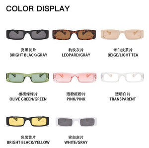 Trendy piccolo rettangolo occhiali da sole donne 2022 Y2k Steampunk anni '90 occhiali da sole UV400 gotico vacanza spiaggia Cat Eye Hippie Eyewear
