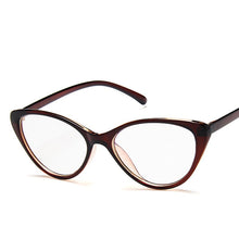 Carica l&#39;immagine nel visualizzatore di Gallery, Trendy Montatura per occhiali cat eye Montatura per occhiali Donna lente trasparente marca Designer Eyewear ottico miopia nerd nero occhiali viola 