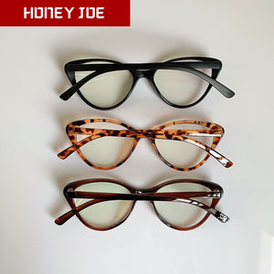 Trendy Montatura per occhiali cat eye Montatura per occhiali Donna lente trasparente marca Designer Eyewear ottico miopia nerd nero occhiali viola 