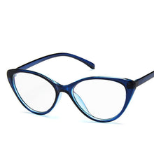 Carica l&#39;immagine nel visualizzatore di Gallery, Trendy Montatura per occhiali cat eye Montatura per occhiali Donna lente trasparente marca Designer Eyewear ottico miopia nerd nero occhiali viola 