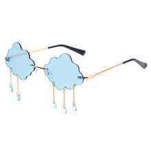 Load image into Gallery viewer, Trendy Tassel Sunglasses Retro Rimless Sun Glasses Steampunk Sunglasses Shades Funny Clouds Shaped Eyeglasses UV400