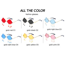 Load image into Gallery viewer, Trendy Tassel Sunglasses Retro Rimless Sun Glasses Steampunk Sunglasses Shades Funny Clouds Shaped Eyeglasses UV400