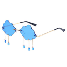 Load image into Gallery viewer, Trendy Tassel Sunglasses Retro Rimless Sun Glasses Steampunk Sunglasses Shades Funny Clouds Shaped Eyeglasses UV400