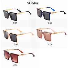 Load image into Gallery viewer, Trendy  super large square Sunglasses Women's  RETRO SUNGLASSES men's brand design  large Sunglasses UV400  g