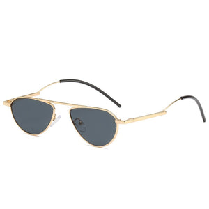 Trendy smal sun glasses women men Europe oval sunglasses vintage metal Harajuku style red green lens retro shades glasses ladies
