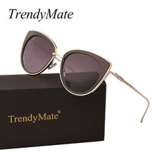 Load image into Gallery viewer, TrendyMate 2023 Cute Cat Eye Sun Glasses for Women   Brand Mirror Lens sunglasses Oculos De Sol with Case 711