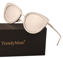 Load image into Gallery viewer, TrendyMate 2023 Cute Cat Eye Sun Glasses for Women   Brand Mirror Lens sunglasses Oculos De Sol with Case 711