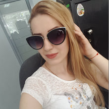 Load image into Gallery viewer, TrendyMate 2023 Cute Cat Eye Sun Glasses for Women   Brand Mirror Lens sunglasses Oculos De Sol with Case 711