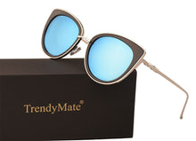 Load image into Gallery viewer, TrendyMate 2023 Cute Cat Eye Sun Glasses for Women   Brand Mirror Lens sunglasses Oculos De Sol with Case 711