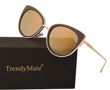 Load image into Gallery viewer, TrendyMate 2023 Cute Cat Eye Sun Glasses for Women   Brand Mirror Lens sunglasses Oculos De Sol with Case 711
