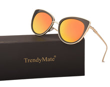 Load image into Gallery viewer, TrendyMate 2023 Cute Cat Eye Sun Glasses for Women   Brand Mirror Lens sunglasses Oculos De Sol with Case 711