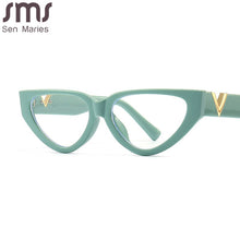 Load image into Gallery viewer, Triangle Computer Glasses Women  Brand Designer Cat Eye Anti Blue Glasses Men Vintage Optical Eyeglasses Eyewear