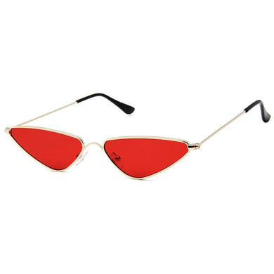 Triangle Metal Frame Sunglasses Women Cat Eye Cool Small Fashion Sun Glasses Shades Ocean Color Oculos De Sol Feminino UV400