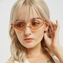 Load image into Gallery viewer, Triangle Metal Frame Sunglasses Women Cat Eye Cool Small Fashion Sun Glasses Shades Ocean Color Oculos De Sol Feminino UV400