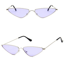 Load image into Gallery viewer, Triangle Metal Frame Sunglasses Women Cat Eye Cool Small Fashion Sun Glasses Shades Ocean Color Oculos De Sol Feminino UV400