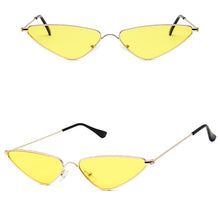 Load image into Gallery viewer, Triangle Metal Frame Sunglasses Women Cat Eye Cool Small Fashion Sun Glasses Shades Ocean Color Oculos De Sol Feminino UV400